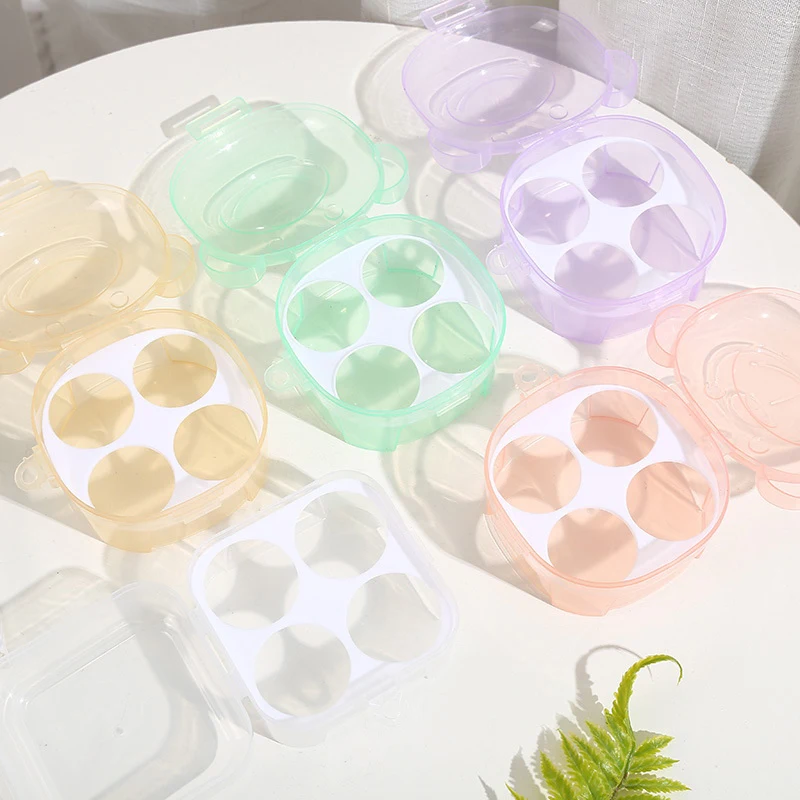 4 Grids Makeup Blender Storage Box Cosmetic Puff Makeup Spon