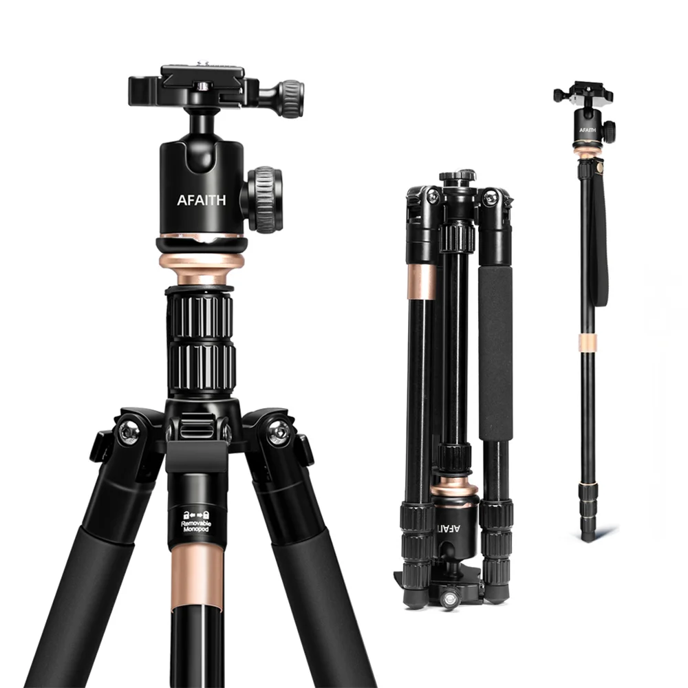 Профессиональный штатив AFAITH Q999S для зеркального фотоаппарата, 360 градусов, горизонтальное вращение, 5 узлов, уличная камера из алюминиевого сплава, легкая