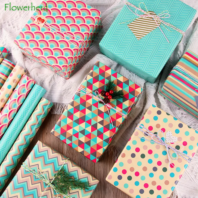 Diy Christmas Valentine's Day Birthday Gift Box Packaging Paper Flower Wrapping
