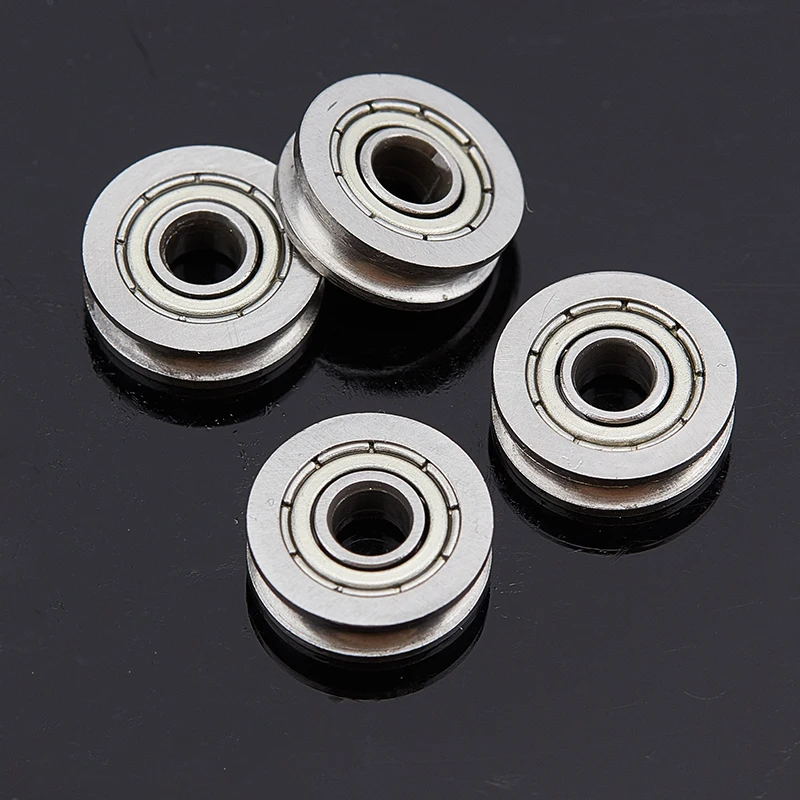 

5pcs Bearing V U Groove Roller Wheel Ball Bearings Carbon Steel Durability Embroidery Machine Pulley High Quality