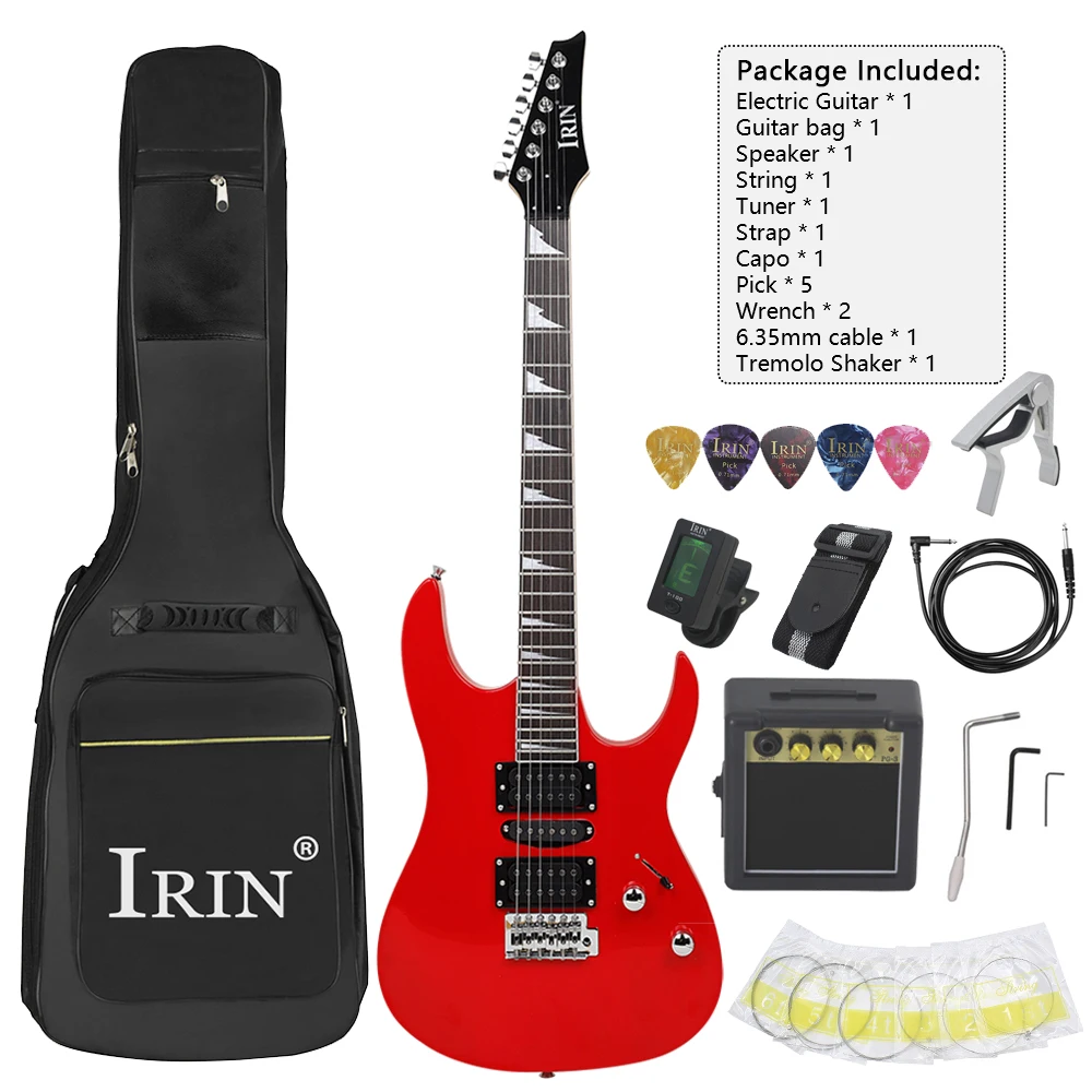 Электрогитара IRIN 24 Лады 6 струн кленовый корпус гриф электрогитара ra с динамиком