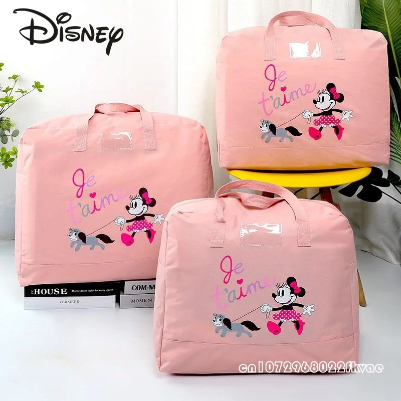 Disney 2023 New Fashion Large Capacity Household Goods Storage Bag High Quality Hand Luggage Bag Cartoon Student Quilt Bag