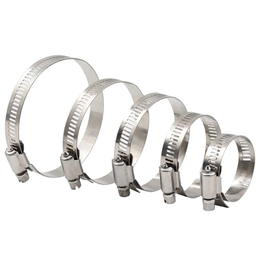 

30pcs Stainless Steel Bolt Clamp Rustproof Waterproof Hose Clamp Adjustable Pipe Hoop