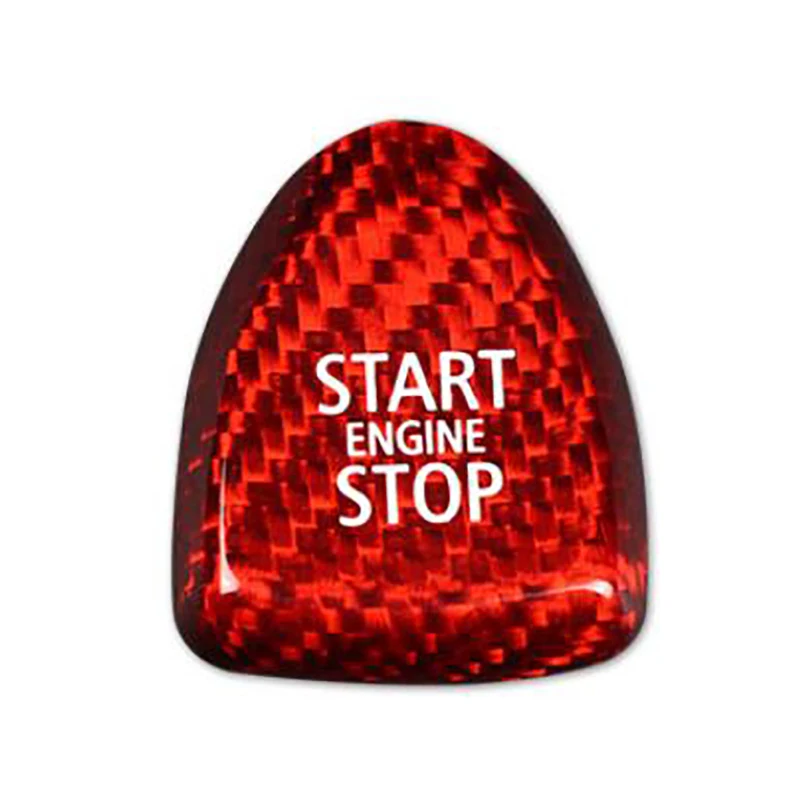 

Carbon Fiber Engine Start Stop Button Switch Trim Cover Sticker for Mini Cooper F54 F55 F56 F57 F60 Accessories,Red