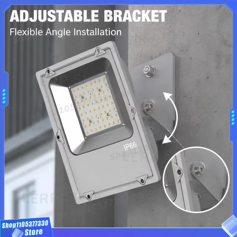 Фото Светодиодный прожектор CET-165 30W 50W 80W 100W 150W 200W, IP65, водонепроницаемый, для наружного освещения, сертифицированный CE, высокая яркость №3