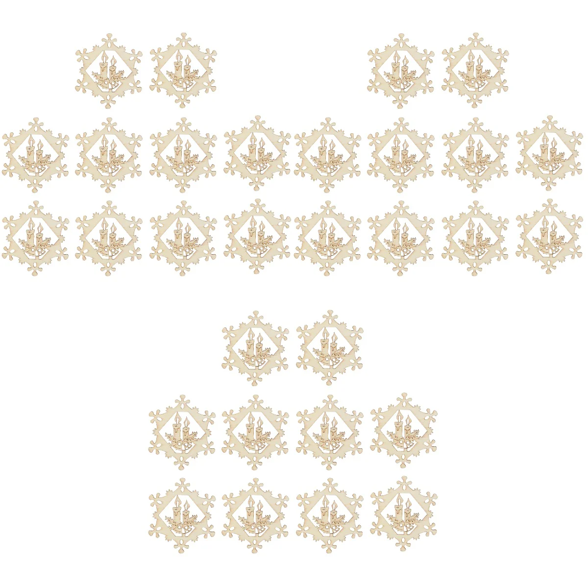 

30 Christmas Hollow Ornaments Hanging Snowflake Xmas Decorations with Ropes