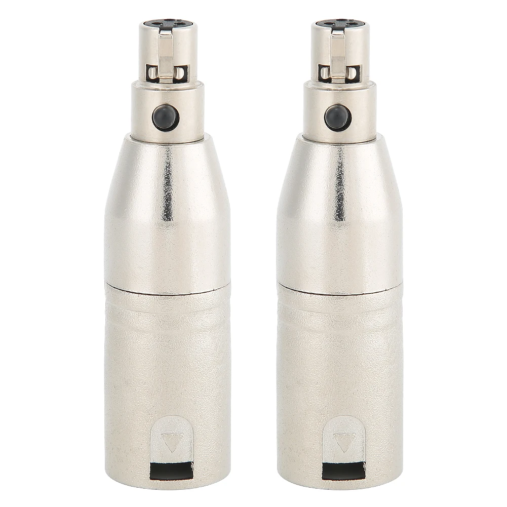 3-контактный MINI XLR от женщины до посеребренного мужской аудио адаптер