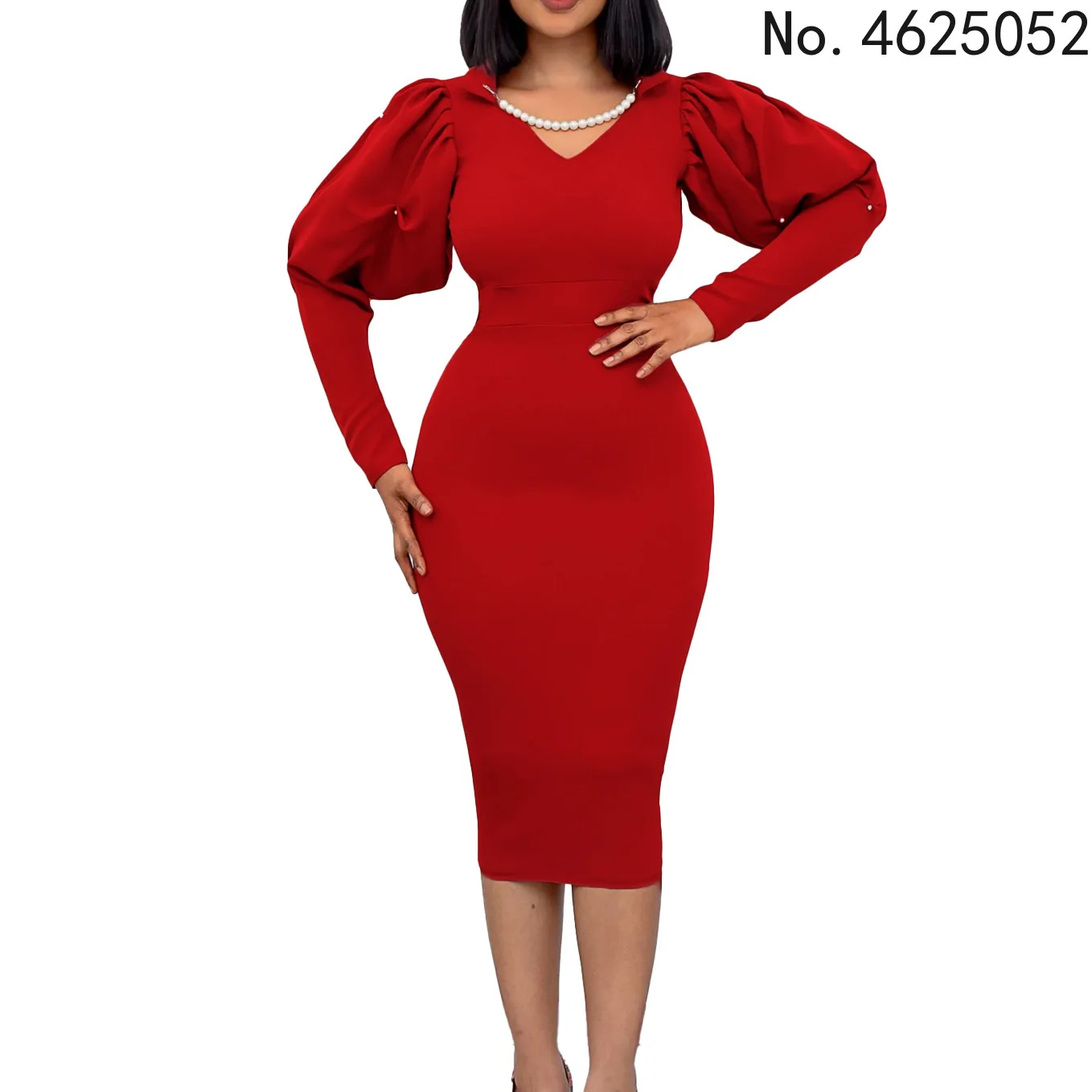 

Women Office Lady Dress Spring 2022 Female V-Neck Black OL Work Midi Pencil Dresses Femme Pink Sexy Vestidos Without Belt