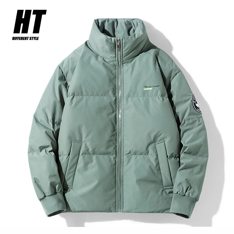 

New in Lightweight Winter New Men's Down Jacket Casual Stand Collar Slim Male Puffer Coat Thick Warm White Duck Jackets Prin