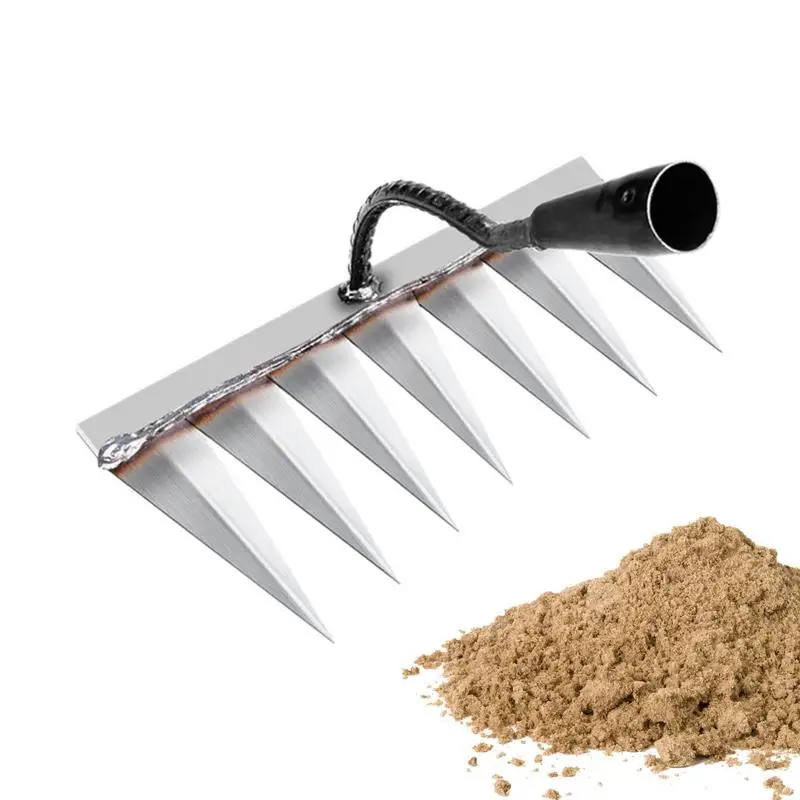 

Dethatcher Rake Metal Lawn Weeding Rake Tool Rakes For Gardening Dethatch Grass Gardening Hand Tool For Growers Weeding Ditching