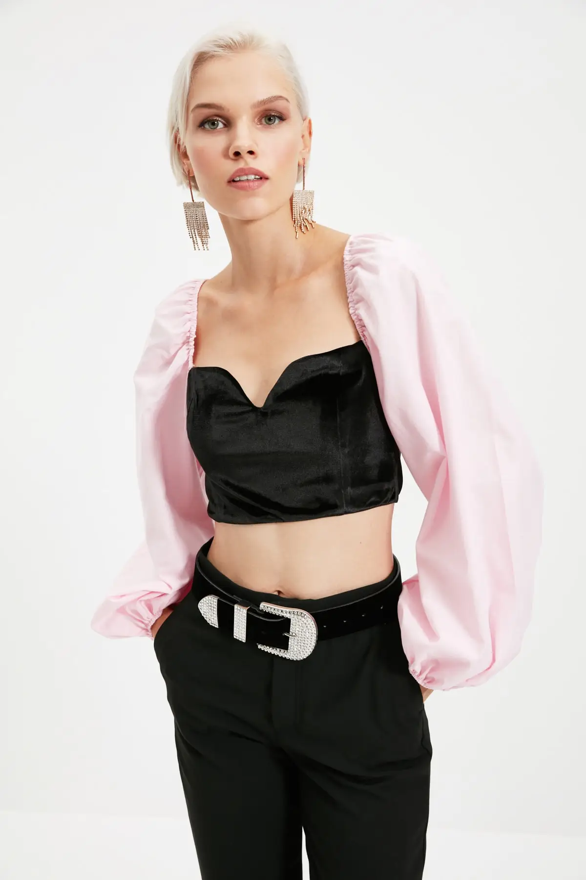 

Trendyol With Color Block Bluz TPRAW22BZ0870
