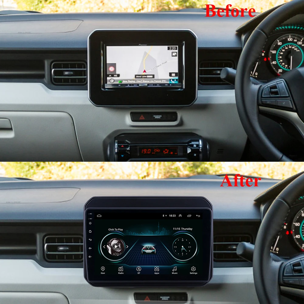 Для Suzuki Ignis 2016 - 2020 9 дюймов Android 8 1 2 Din Автомобильный мультимедийный стерео плеер GPS