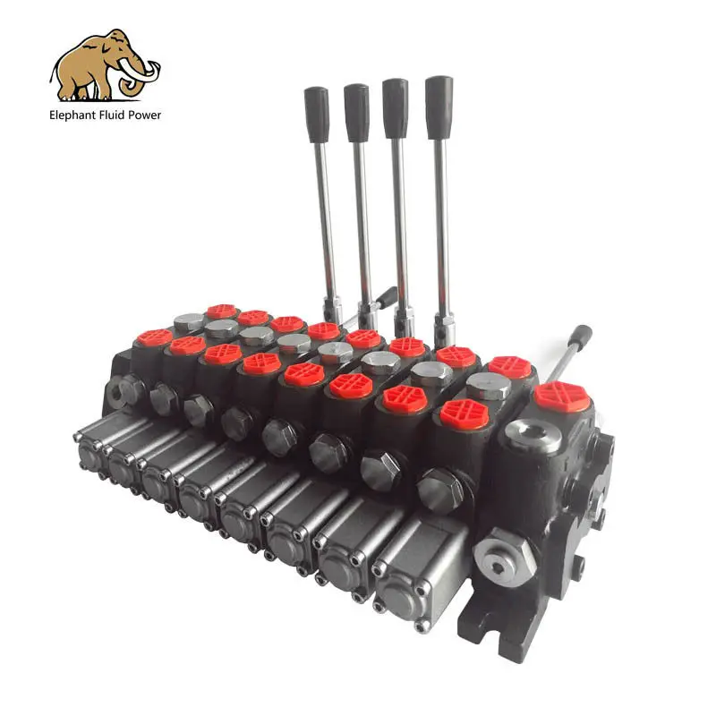 8 ручек 100-литровый гидравлический регулирующий клапан с 2 джойстиками