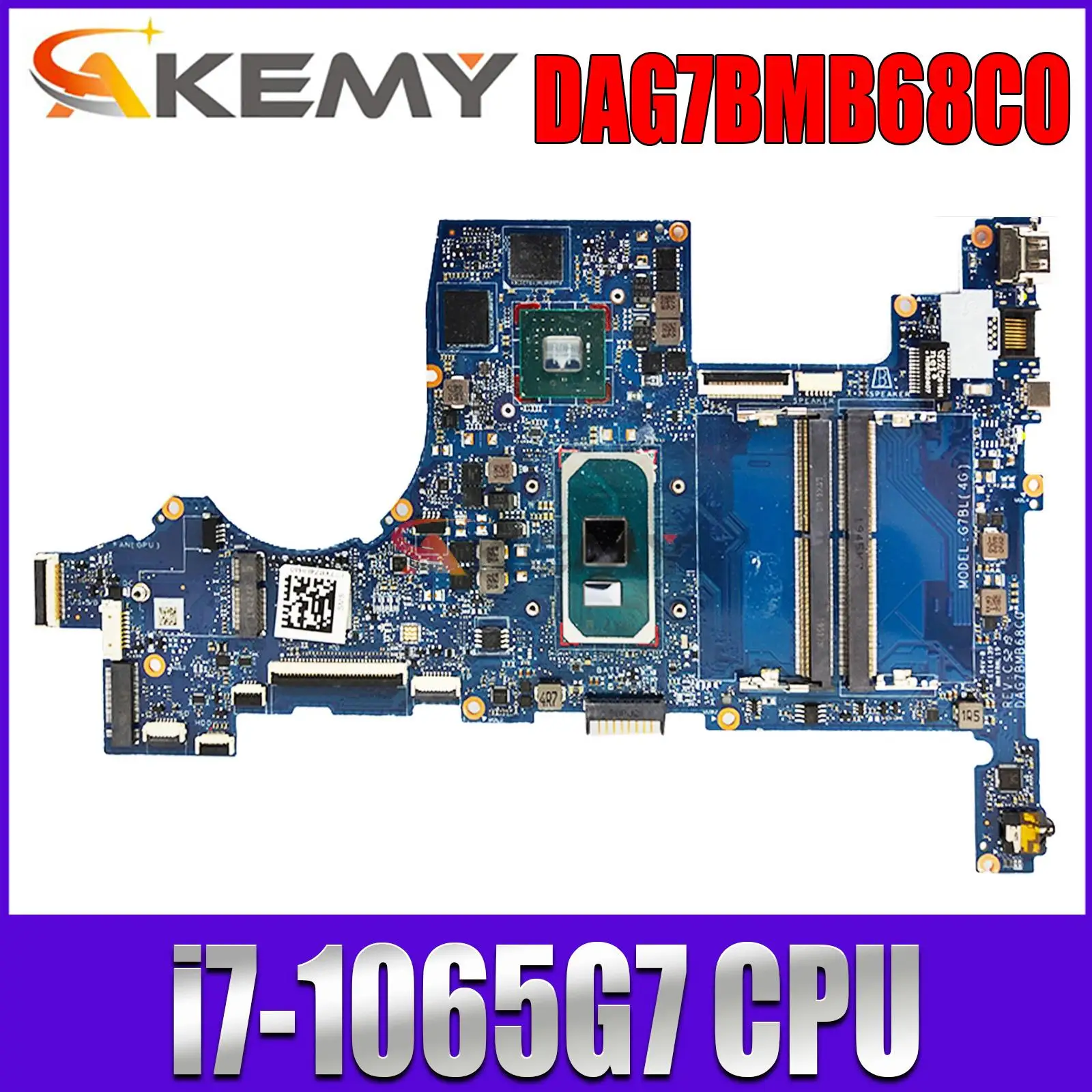 

DAG7BMB68C0 Laptop Motherboard For Hp Pavilion 15-CS Mainboard i5 i7 10th Gen CPU+MX250 4G L67285-601 Working Good