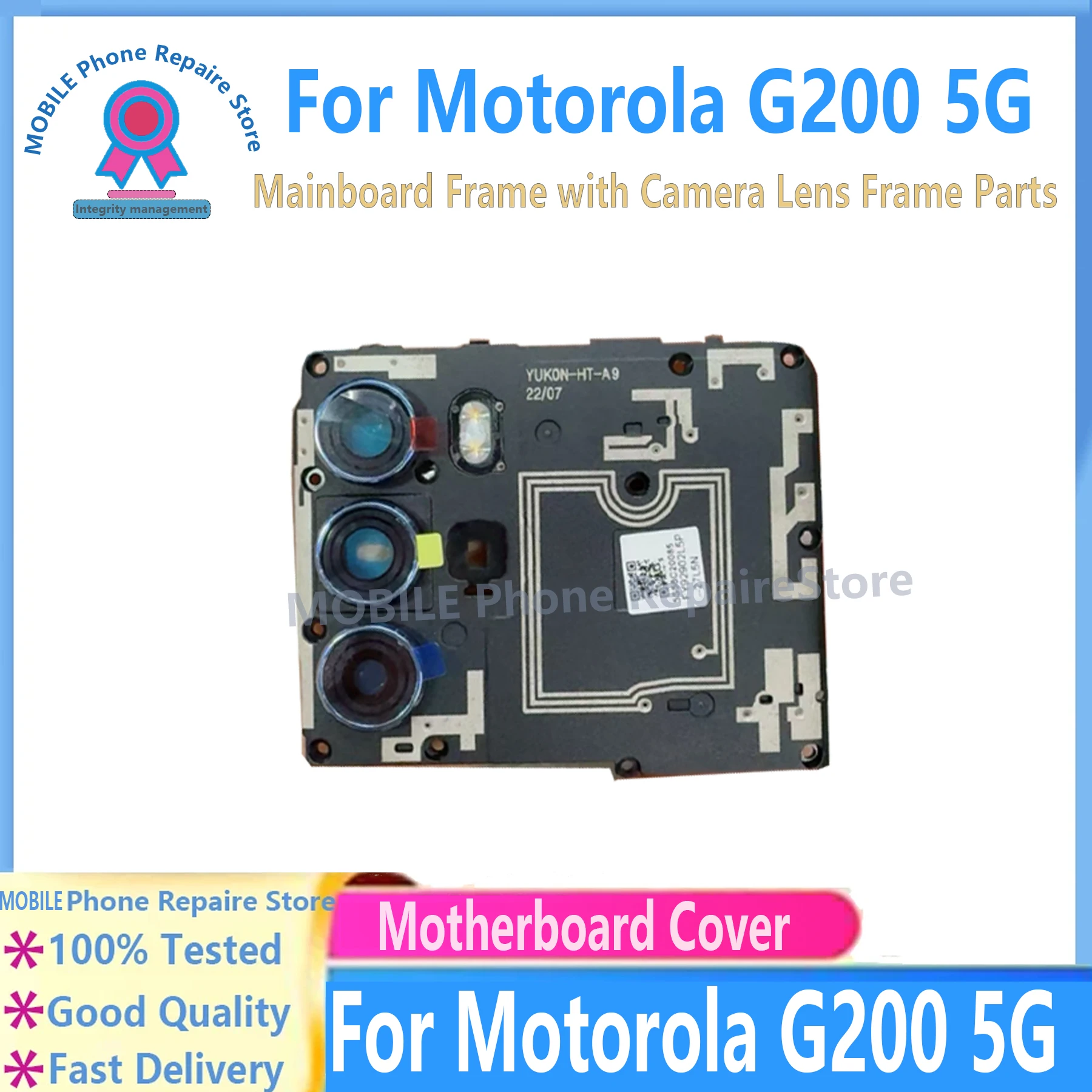 Крышка материнской платы антенны для Motorola MOTO G200 5G задняя рамка с деталями