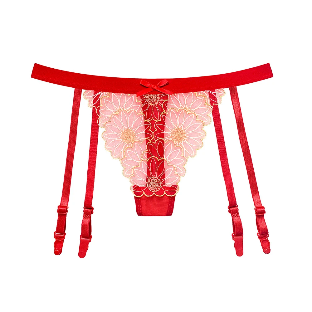 

Women Garter Belts G-String Lingerie Lace Sheer See-Through Panties Thong Briefs T-Back Underpants Erotic Underwear