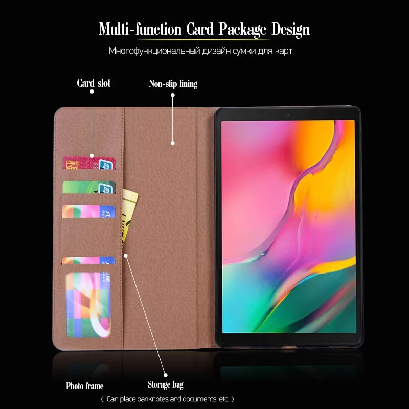 Винтажный кожаный чехол-книжка с подставкой для Samsung Galaxy Tab A7 T500 10 4 S2 S3 9 7 T820 S4 S5E S6Lite