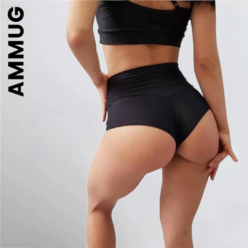 

Ammug New Stretchy Women Fitness Bike Sexy Mini Shorts Women Workout Push Up Sportswear Sport Mini Short Gym Skinny Shorts