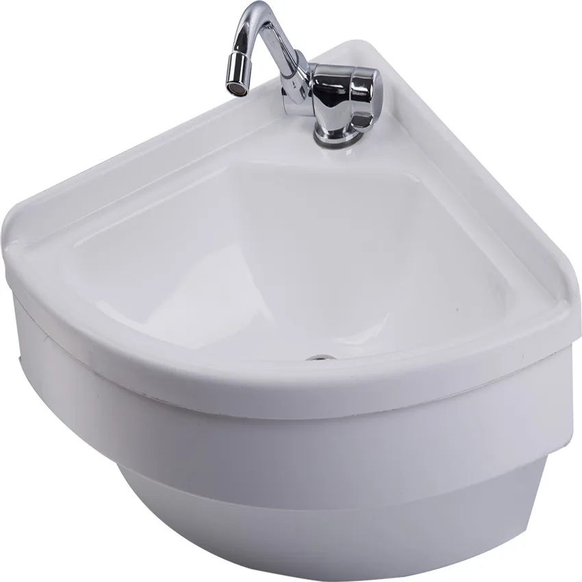 

380*380*180mm Boat Caravan RV Camper White Acrylic Triangular Sink GR-Y003