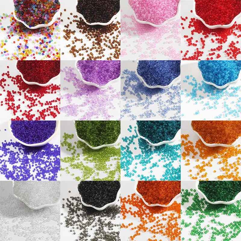 

1000pcs 4mm Czech Transparent Colorful Glass Beads Spaced Seed Beads for Needlework Jewelry Making DIY Charms Handmade Bracelet