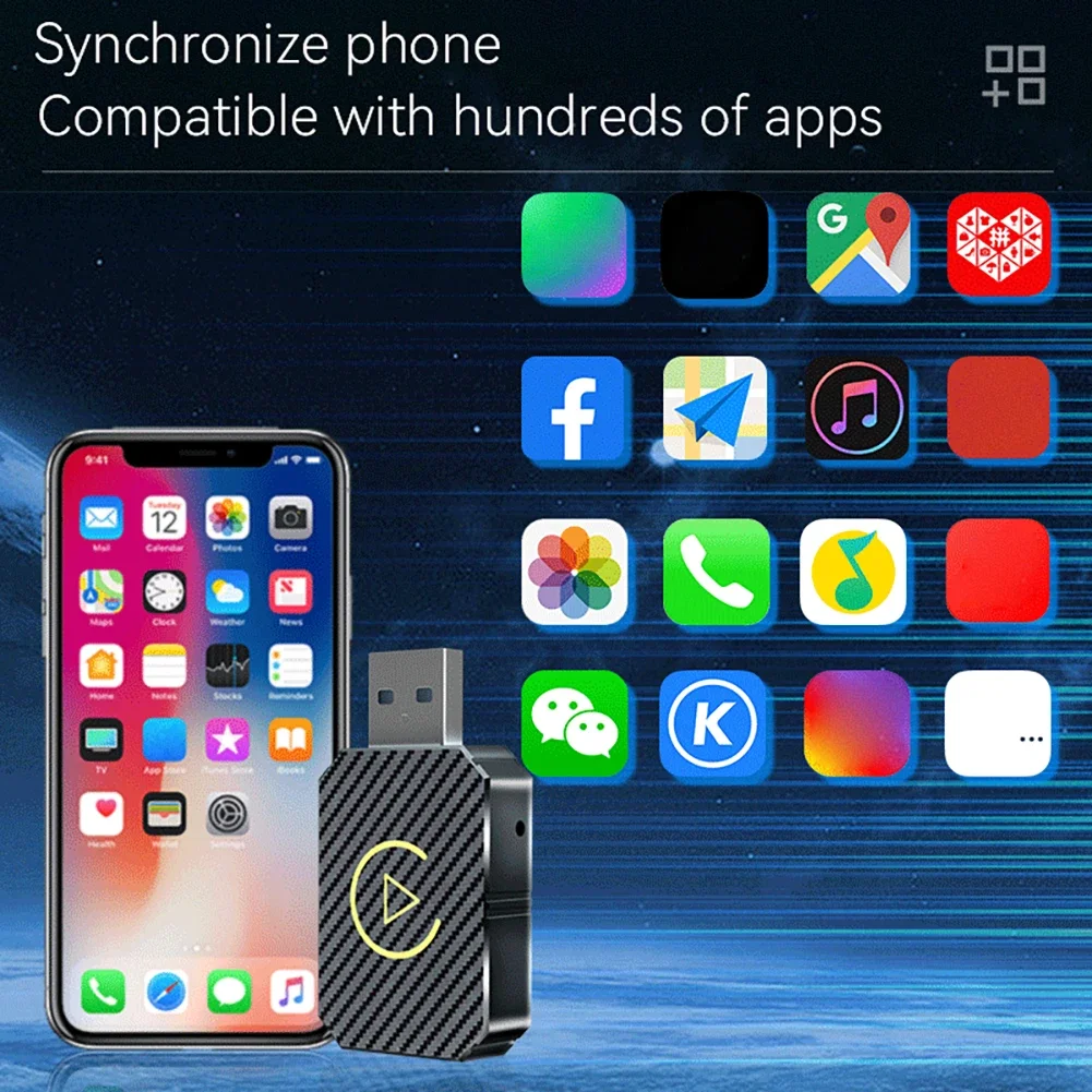 Фото Новый беспроводной адаптер CarPlay Android Auto 2 в 1, беспроводной адаптер Wi-Fi BT5.0 Smart Dongle Plug and Play, беспроводная мини-бокс с быстрым подключением №5