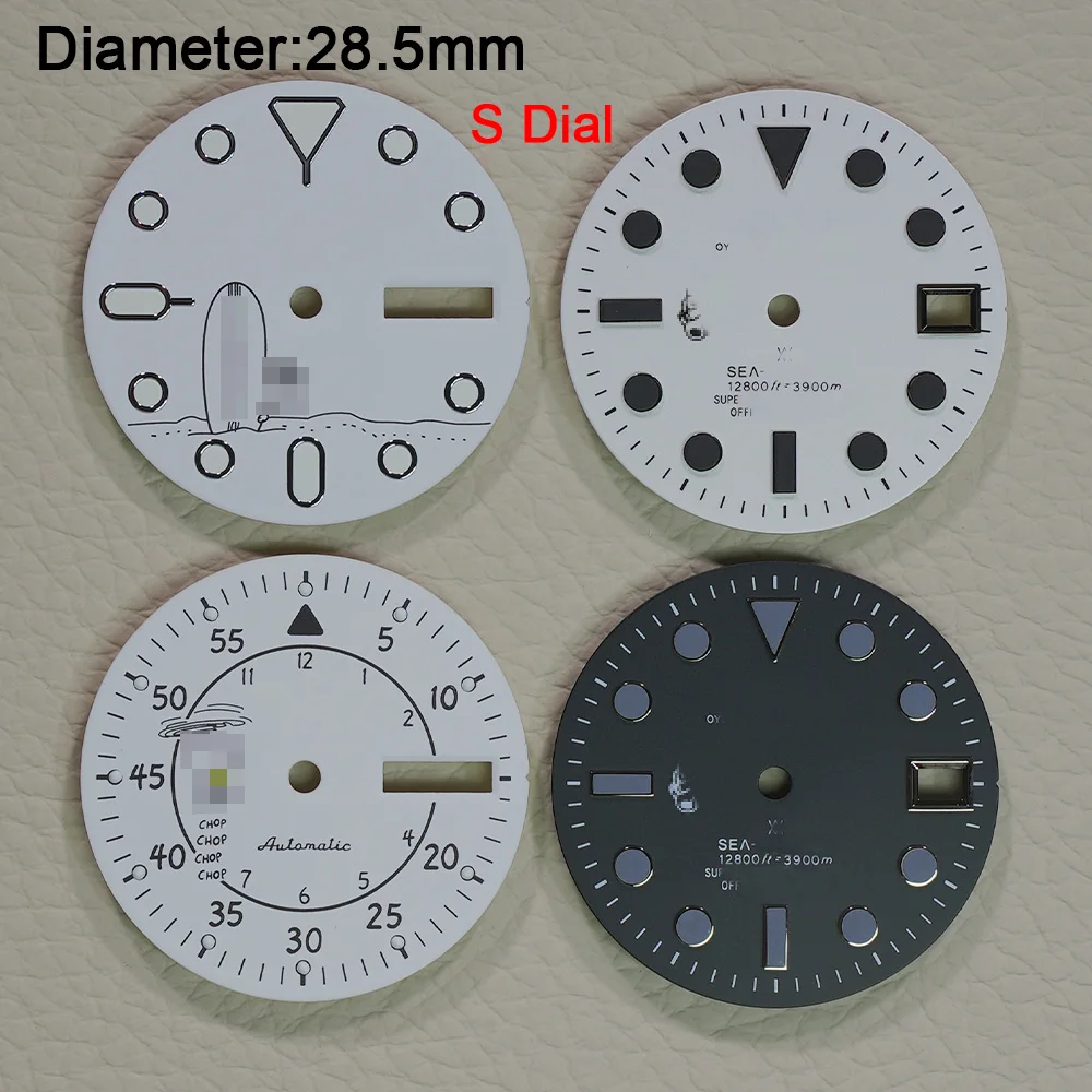 Циферблат 28 5 мм мультяшный циферблат NH35 с собакой черный В рыцарском стиле для