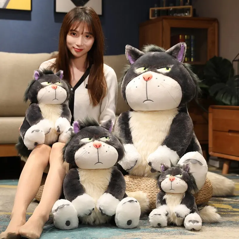 

15/25/35/45cm Cartoon Lucifer Cat Plush Toy Anime Stuffed Animals Kittey Plushies Doll Keychain Pendants Cute Soft Kids Toys