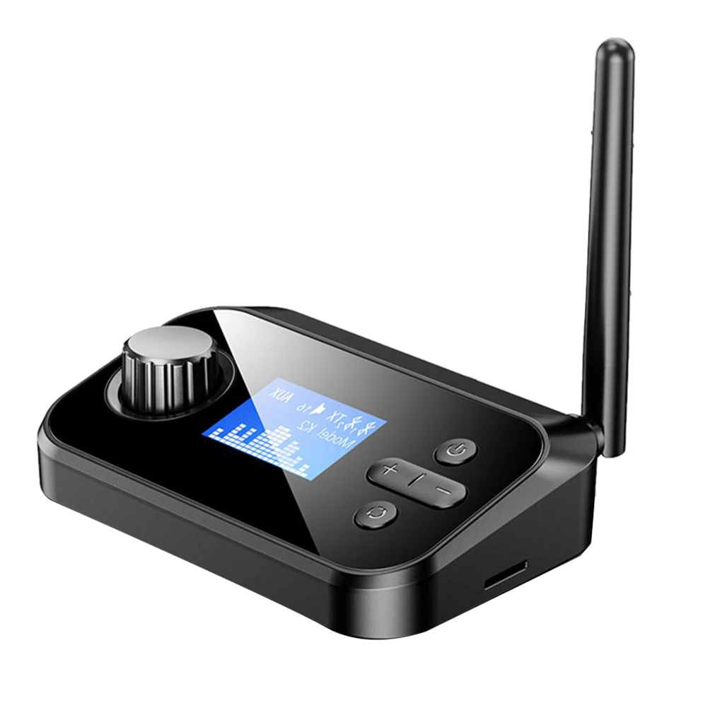 

Bluetooth 5.1 Audio Receiver Transmitter 2-In-1 Fiber Coaxial Wireless Audio Adapter with Screen TF Card MP3 Player