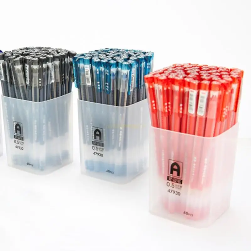 

60 Pcs/Set 0.5mm Roller Ball Gel Pens Ballpoint Pen Writing Tool for Office School Stationery Student Gifts Drop Shipping