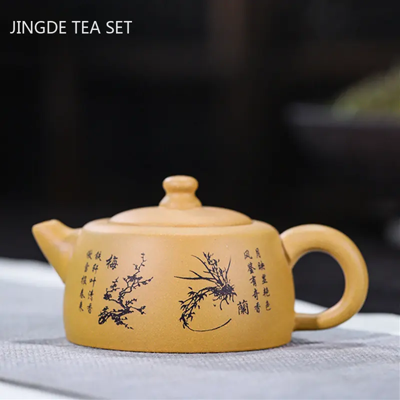 

Классические чайные горшки Yixing из фиолетовой глины, ручная работа, глина, фильтр, чайный горшок, аутентичная чайная посуда Zisha, домашний чайн...