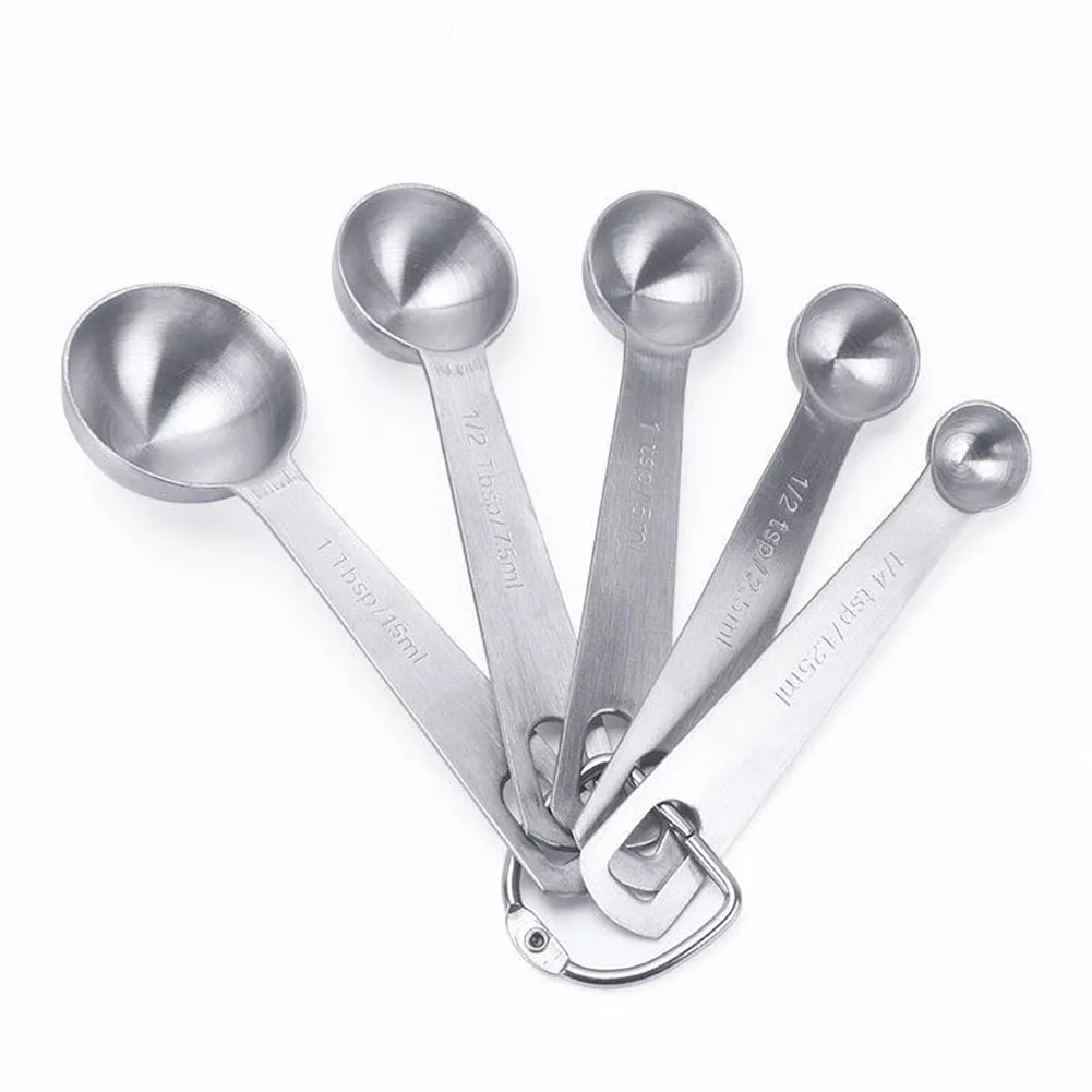 

5/6pcs Stainless Steel Measuring Spoon Baking Set With Graduated Coffee Powder Spice Measuring Spoon Kitchen Gadgets