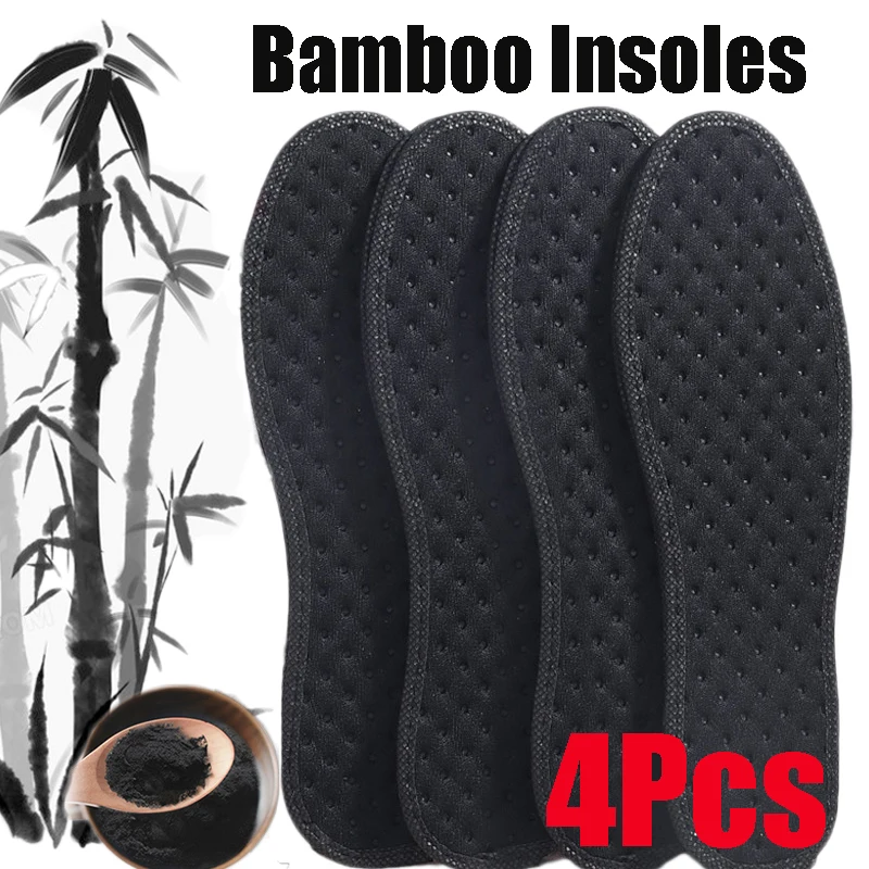 

Bamboo Charcoal Deodorant Insoles Mesh Breathable Absorb-Sweat Shoe Pads Running Sport Insert Light Weight Insole Arch Support