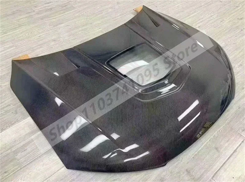 Прозрачный передний бампер из настоящего углеродного волокна в стиле IMP капот