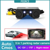 peerce 3 in 1 reversing radar camera automatically activates cmos image sensor rear camera universal reversing assist system