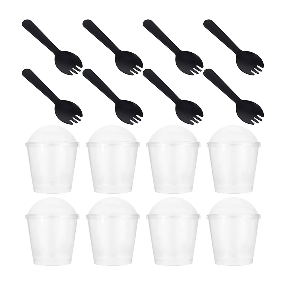 

Cups Clear Dessert Cup Cupcake Bowls Bowl Lids Pudding Plastic Mini Serving Small Parfait Disposable Appetizer Party Cream
