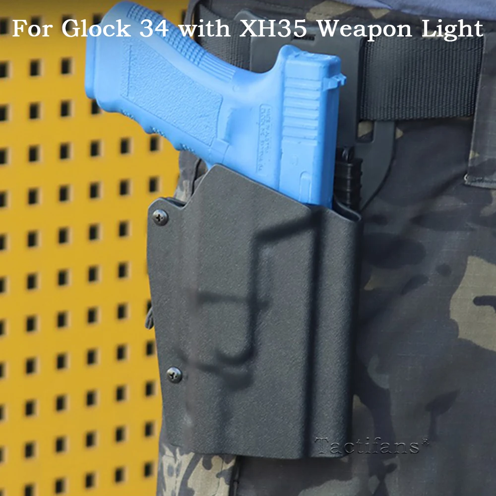 

Легкая тактическая кобура Kydex, легкий подшипник с креплением на весло для Глок для страйкбола 34 с оружием XH35 светильник легкие Охотничьи аксессуары