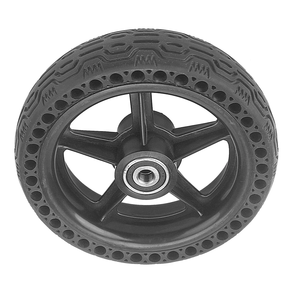 

6.5 Inch 6.5X1.85 Solid Wheel With Plastic Hub/rim For Electric Scooter Tire Plastic Hub Rubber Durable Electric Scooter Accs
