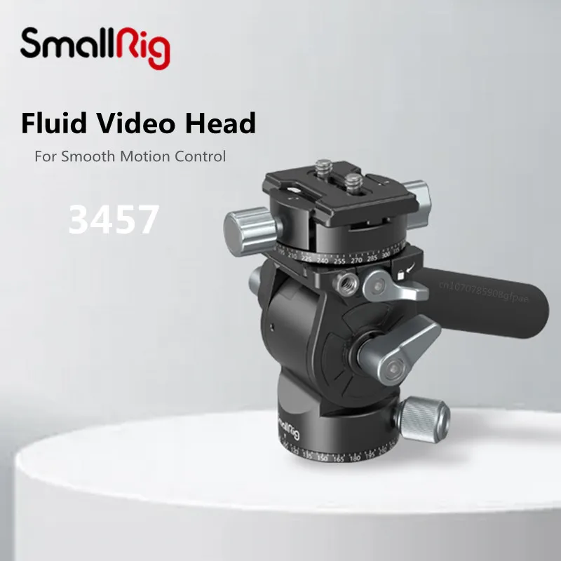SmallRig Leichte Flüssigkeit Video Kopf 360 ° Swivel mit Griff Quick Release Platte Für Stativ Monopod Kamera Halter Stehen SLR