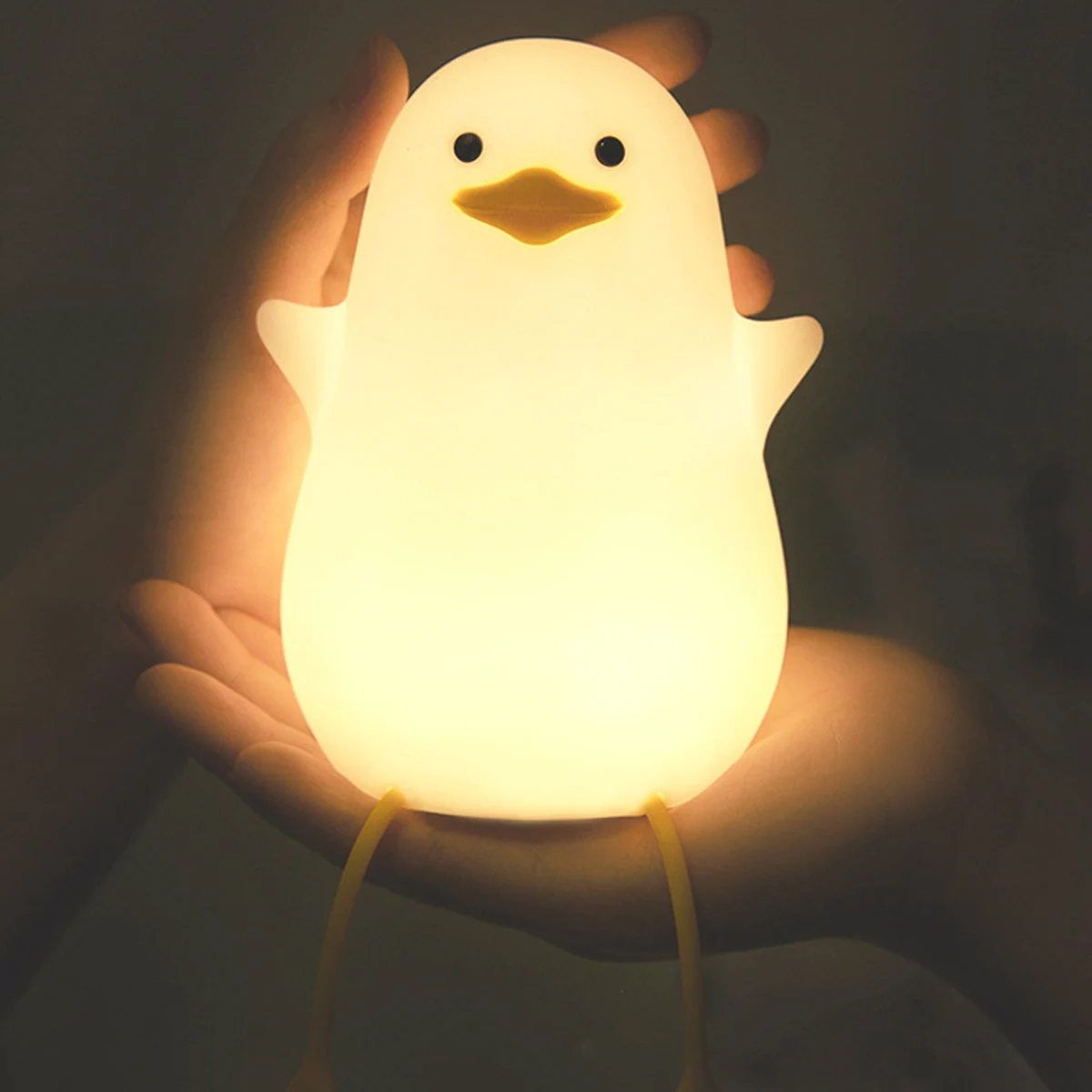 

Cute Duckling Night Light Silicone Cute Duck Lamp For Kids USB Rechargeable LED Bedside Light with Touch Control Portable Kawaii