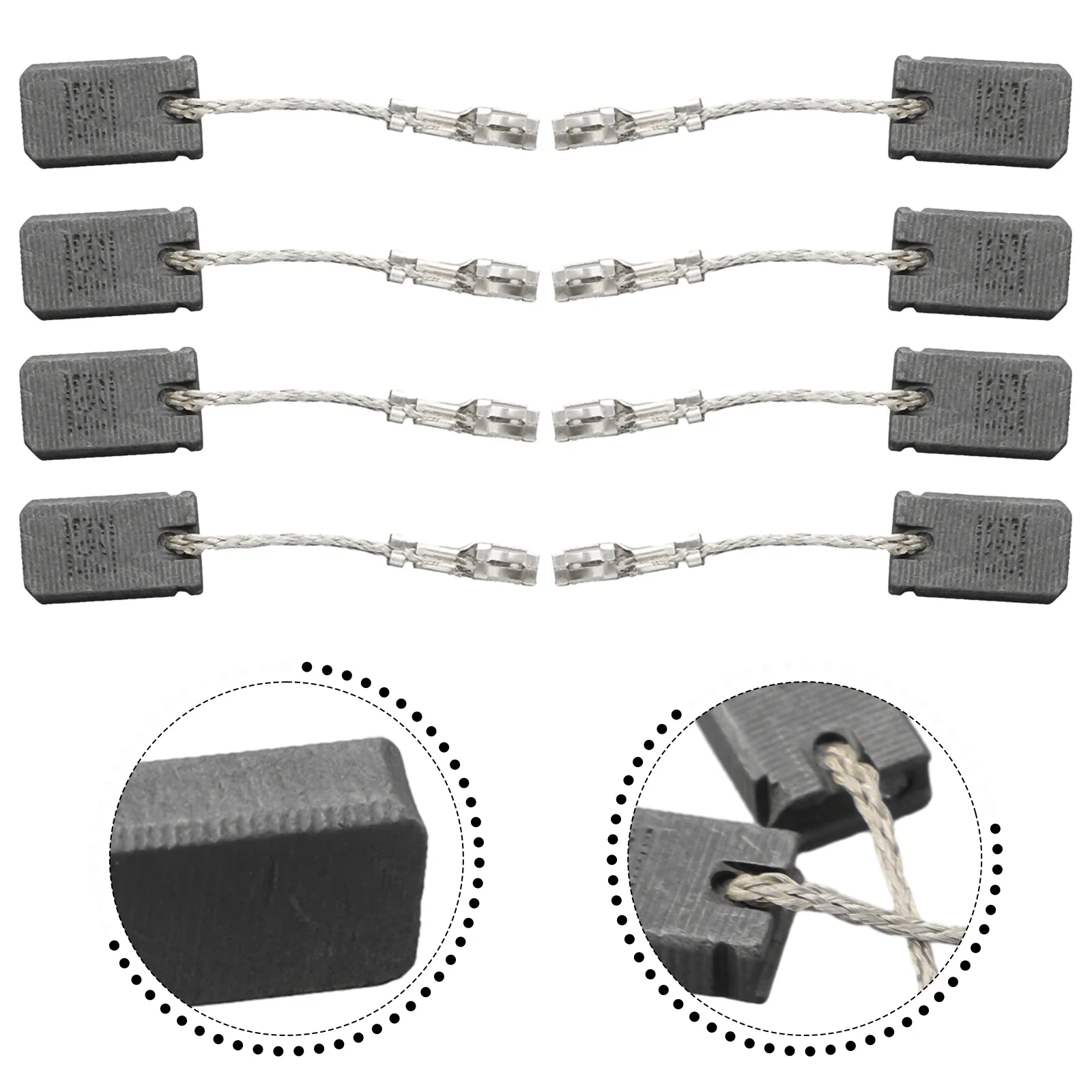 Сменные угольные щетки для электродвигателя Bosch GWS 1000/1100/10/11/1400-14/15 5 мм x 10 17 6 шт.