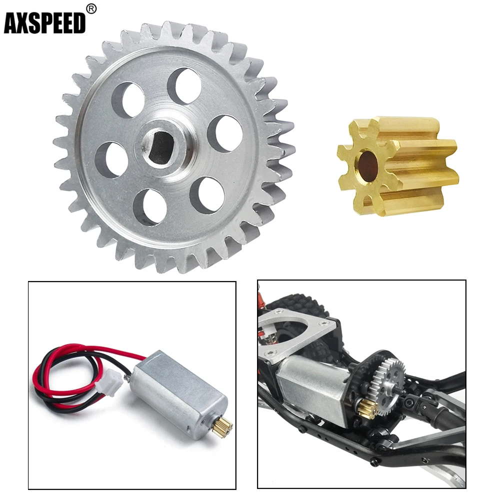 

AXSPEED матовый мотор латунный редуктор и коробка передач фиксированная Монтажная пластина для 1/24 Axial SCX24 90081 AXI00001 002 004 005 006 Радиоуправляемый гу...