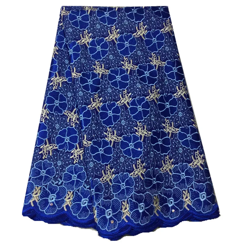 

Embrodery African Lace Fabric Cotton Swiss Voile Lace Fabric High Quality Nigerian Lace For Women Dress Material 5yards