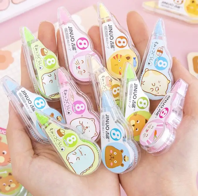 

1PC Cartoon Animal Correction Tape Practical Convenient Correction Tapes School Supplies Student Stationery (SS-999)