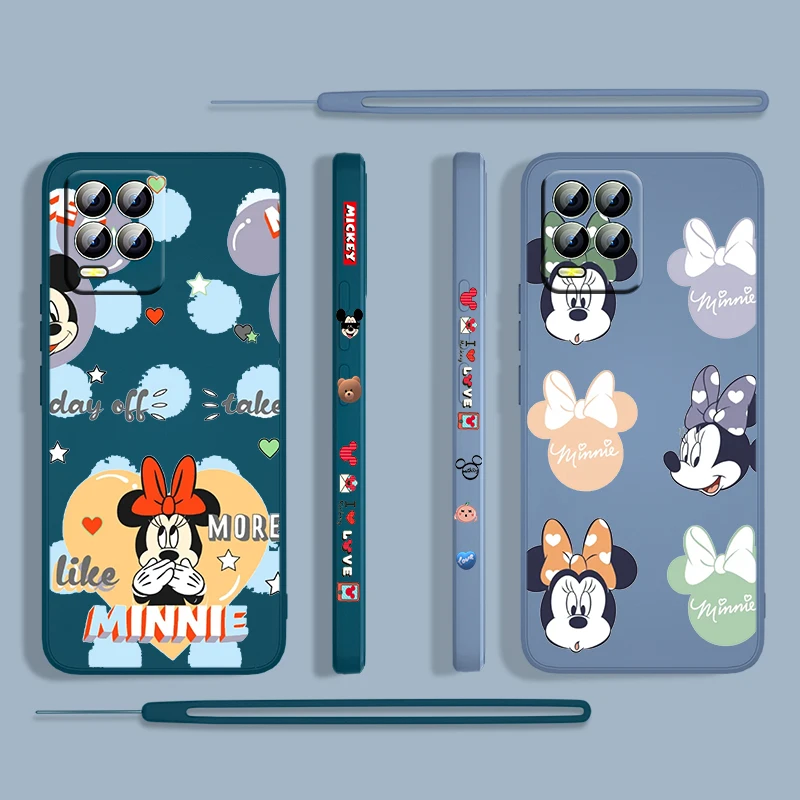 

Disney Mr. Mouse Minnie Phone Case For OPPO Realme 50A 50i Find X3 X2 Lite GT Neo2T Master Pro C2 C21 XT Liquid Left Rope Fundas