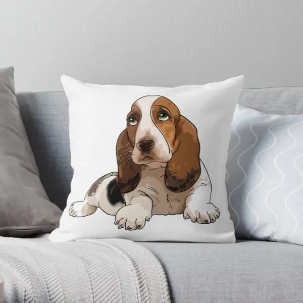 

Basset Hound Printing Throw Pillow Cover Bedroom Waist Decorative Hotel Decor Comfort Fashion Throw Wedding Pillows not include