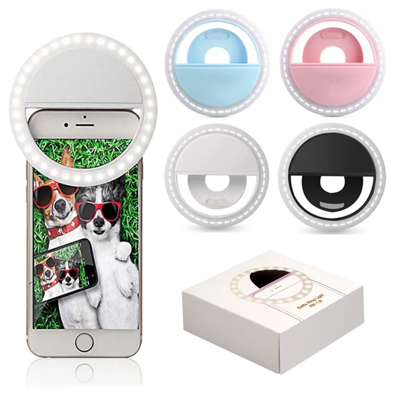 36 светодиодных ламп для селфи с USB-зарядкой кольцевой светодиодный светильник