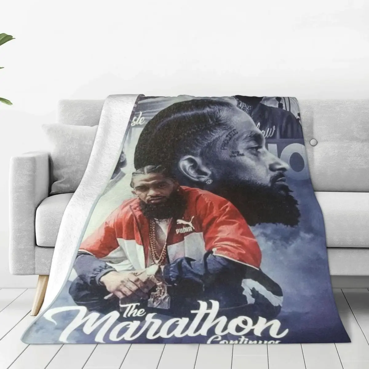 Мягкое весенне-осеннее дышащее одеяло Nipsey Hussles в стиле хип-хоп