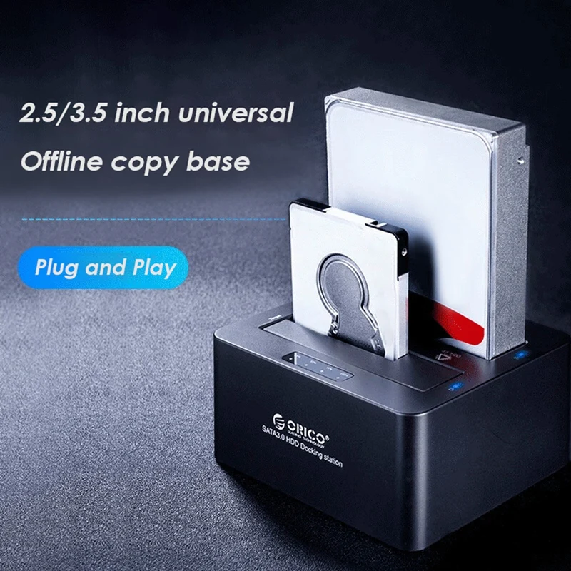 

ORICO SATA To USB 3.0 Hard Drive Docking Station Offline Clone HDD Docking Station For 2.5 3.5 Inch HDD SSD
