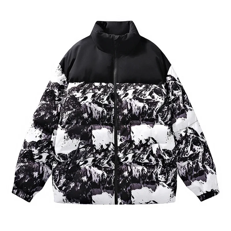 Мужская хлопковая куртка в стиле преппи теплая бейсбольная свободного кроя