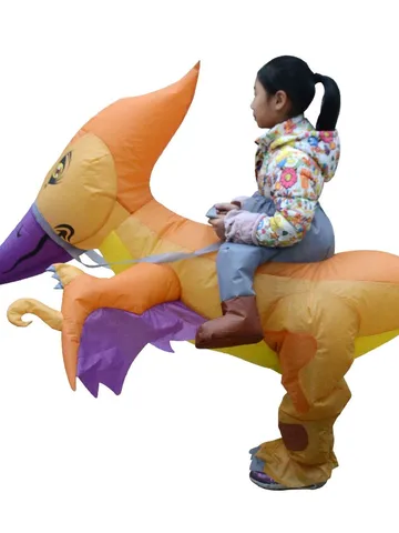 Pterosaur надувной костюм динозавра для детей Хэллоуин Косплей Карнавал фестиваль наряды брикет надувной костюм ролевая игра девочка мальчик